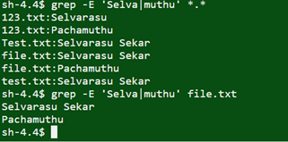 unix grep multiple files